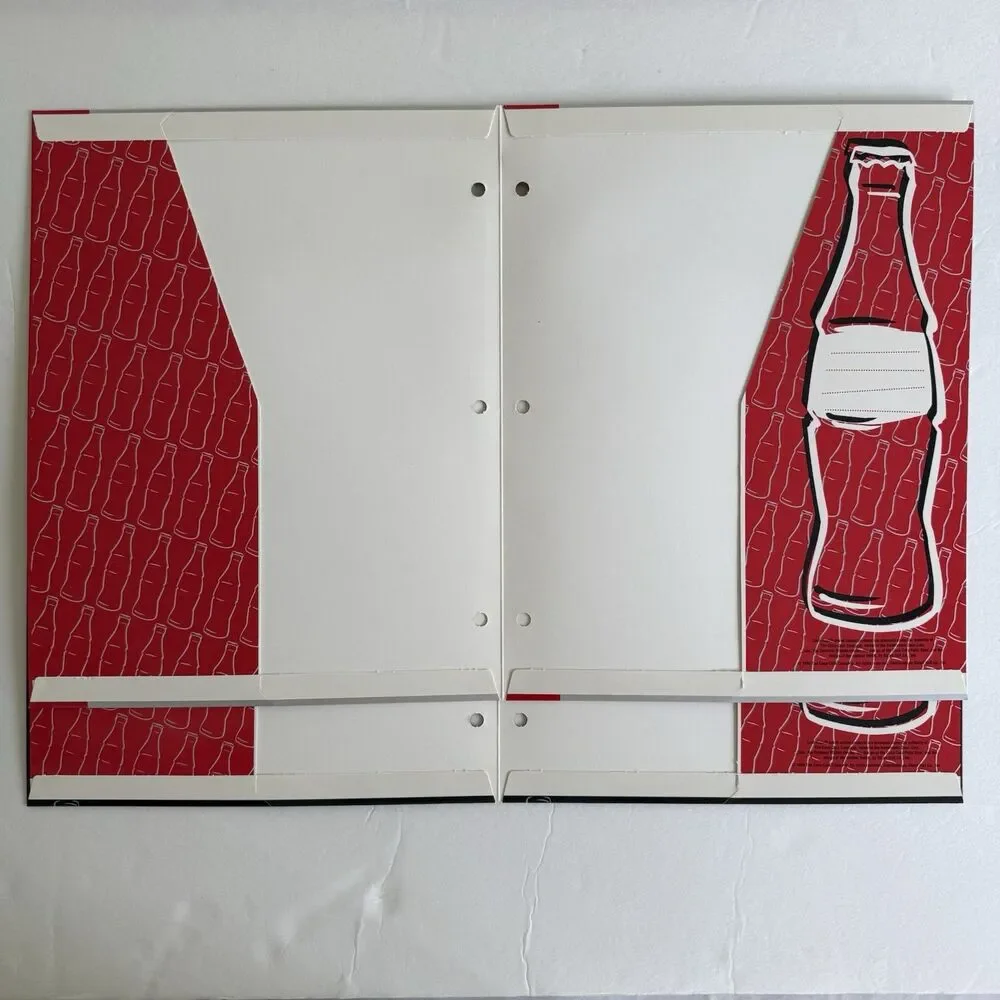 Vintage Coca Cola Coke Soft Drink Folder Polar Bear 1995 Memorabilia Set of 2